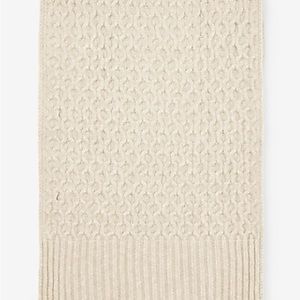 Wool Chunky Sweater Cable Honeycomb Knit Scarf